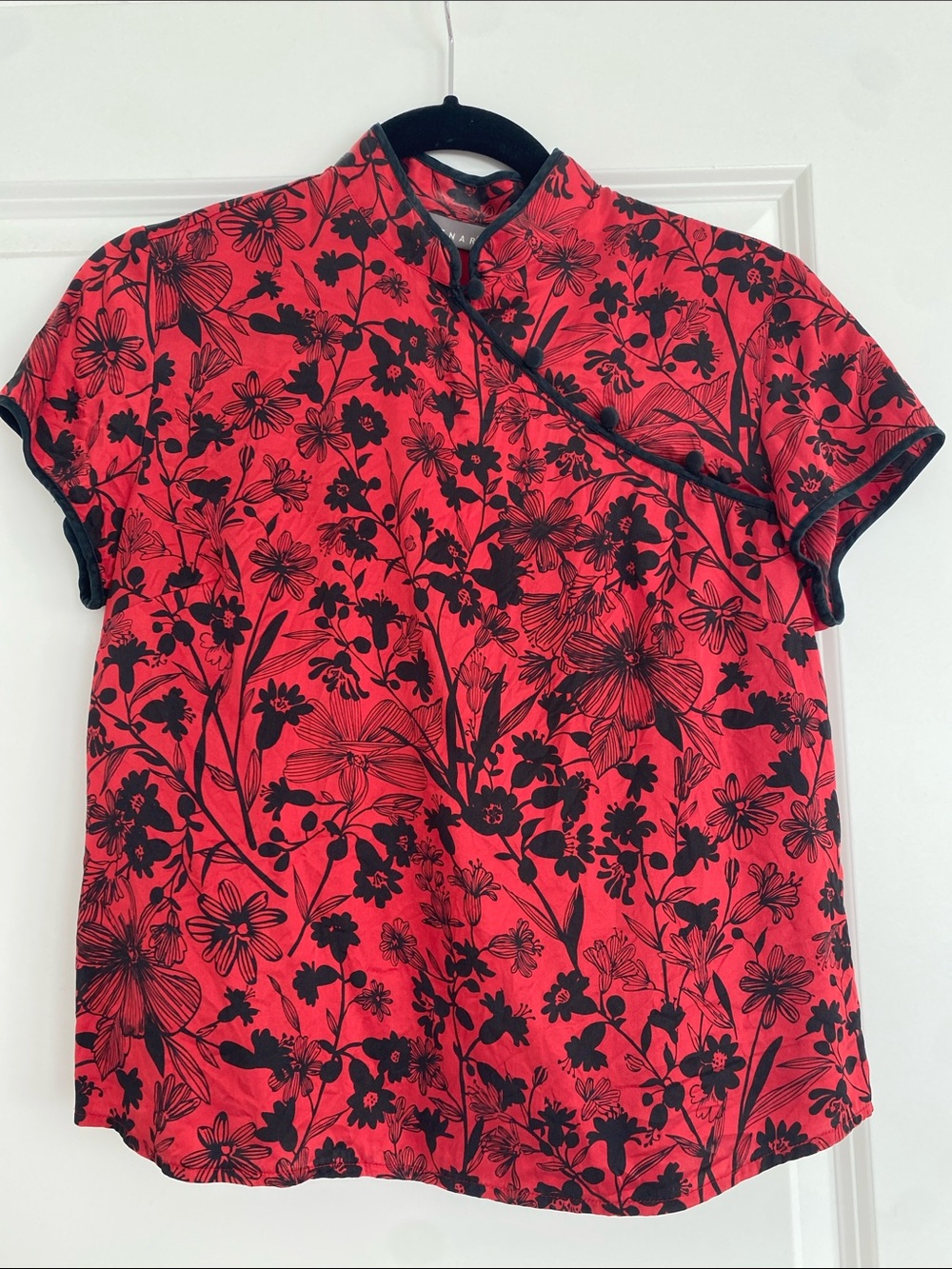 Kenar Women’s Chinese Silk Floral Top